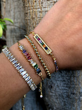 Load image into Gallery viewer, Rainbow Baguette Toggle Bracelet