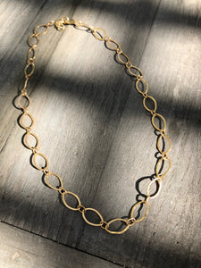 24k Gold fill loop choker, 14 inches adjustable